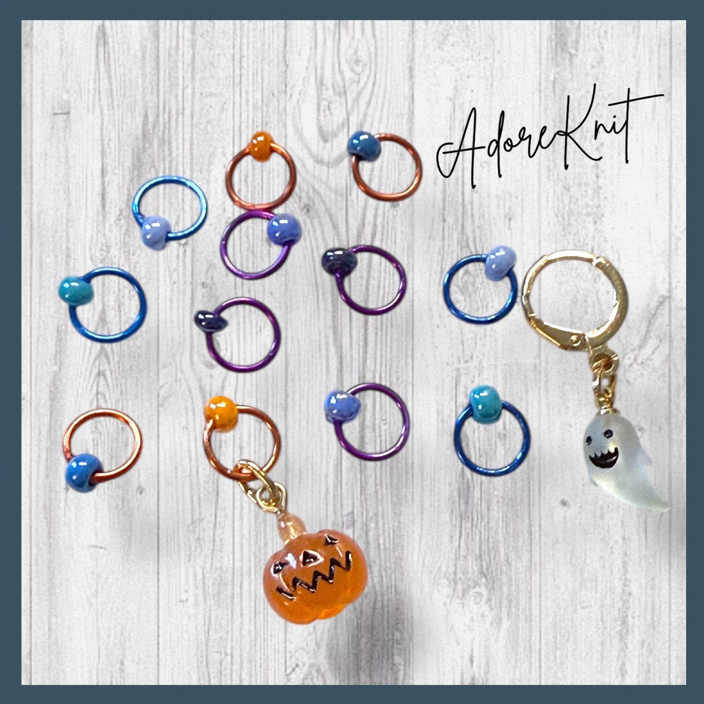 'Tis the Season to be Spooky Progress and Stitch Markers