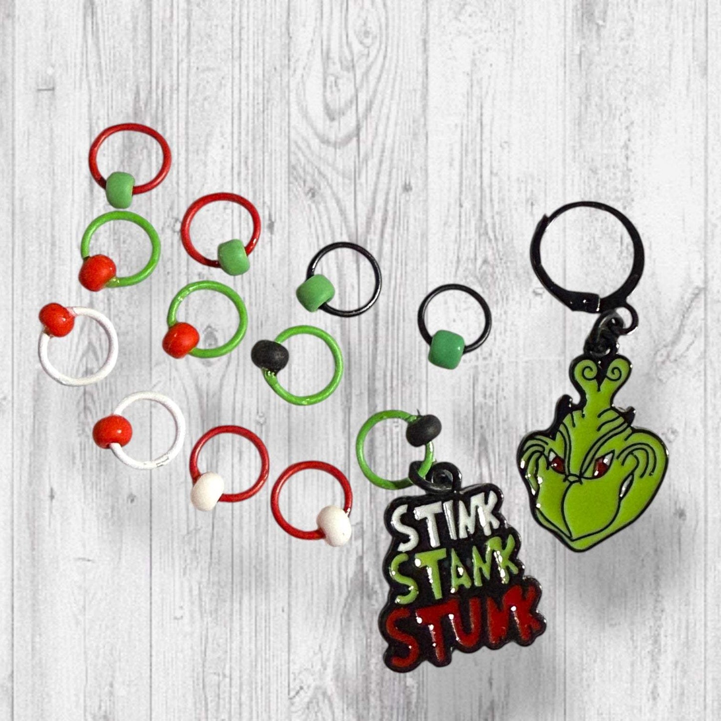 Stink Stank Stunk Progress and Stitch Markers