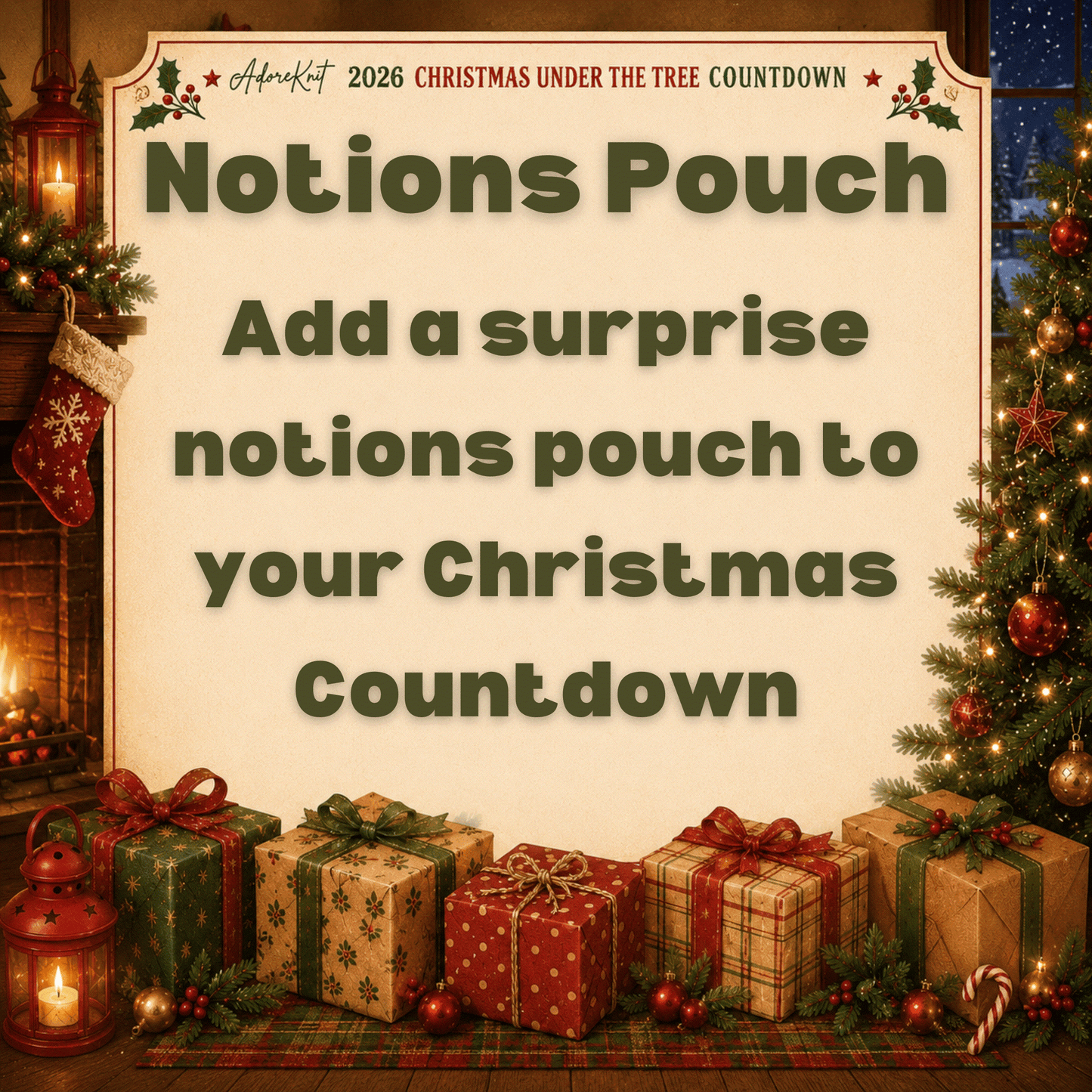 2026 Christmas Under the Tree Countdown | Christmas Stitch Marker Advent | AdoreKnit