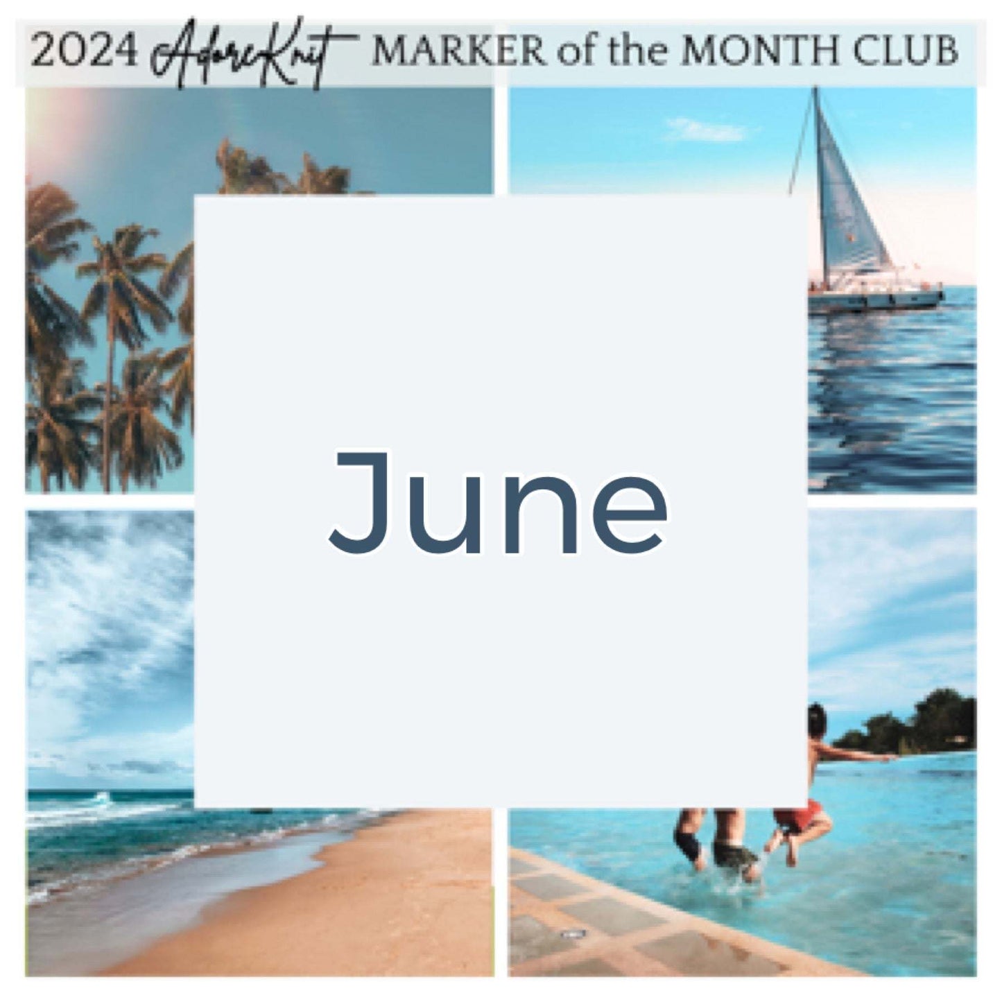 2024 Marker of the Month Club, a monthly surprise set of progress and stitch markers - AdoreKnit