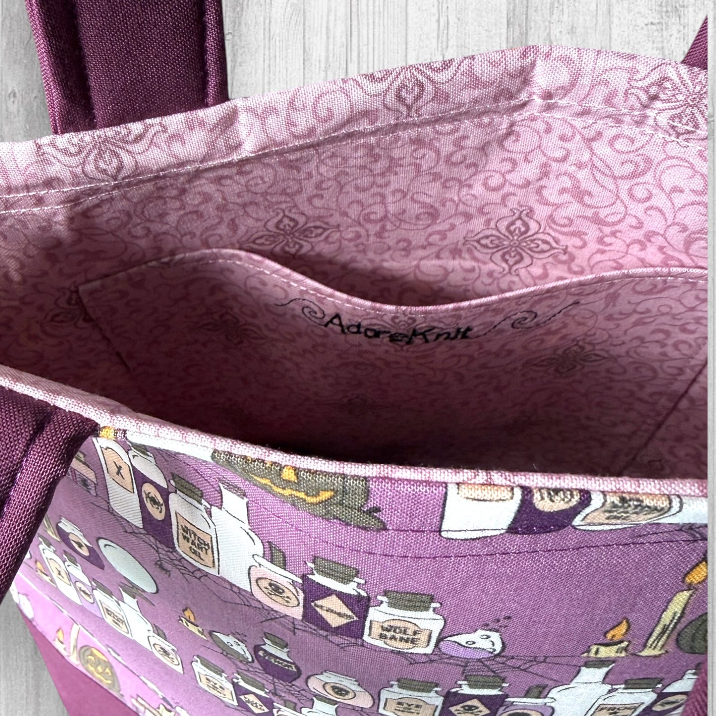 The Witching Hour Curriculum: Advanced Potions Knitting Project Bag | AdoreKnit