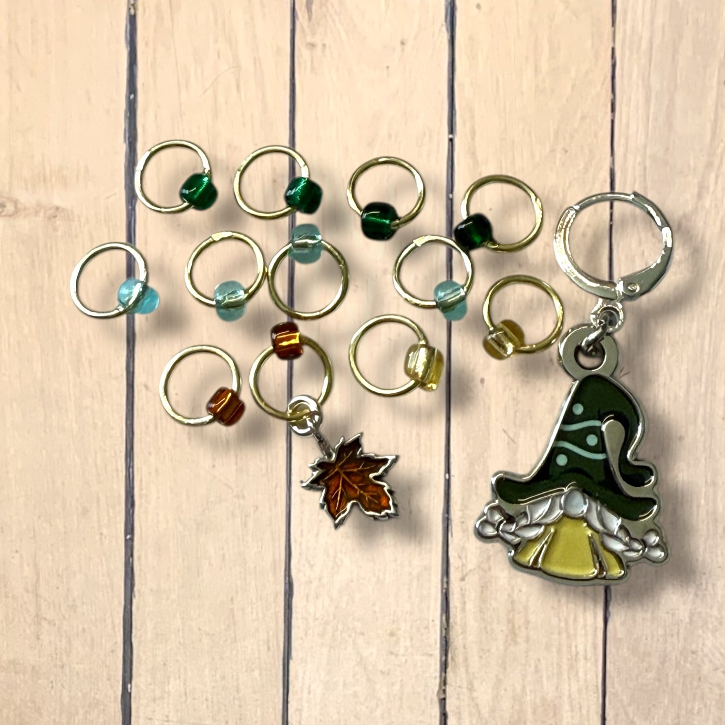 2025 Gnomeleaf Gathering Gnorah Progress & Stitch Marker Sets for Imagined Landscapes