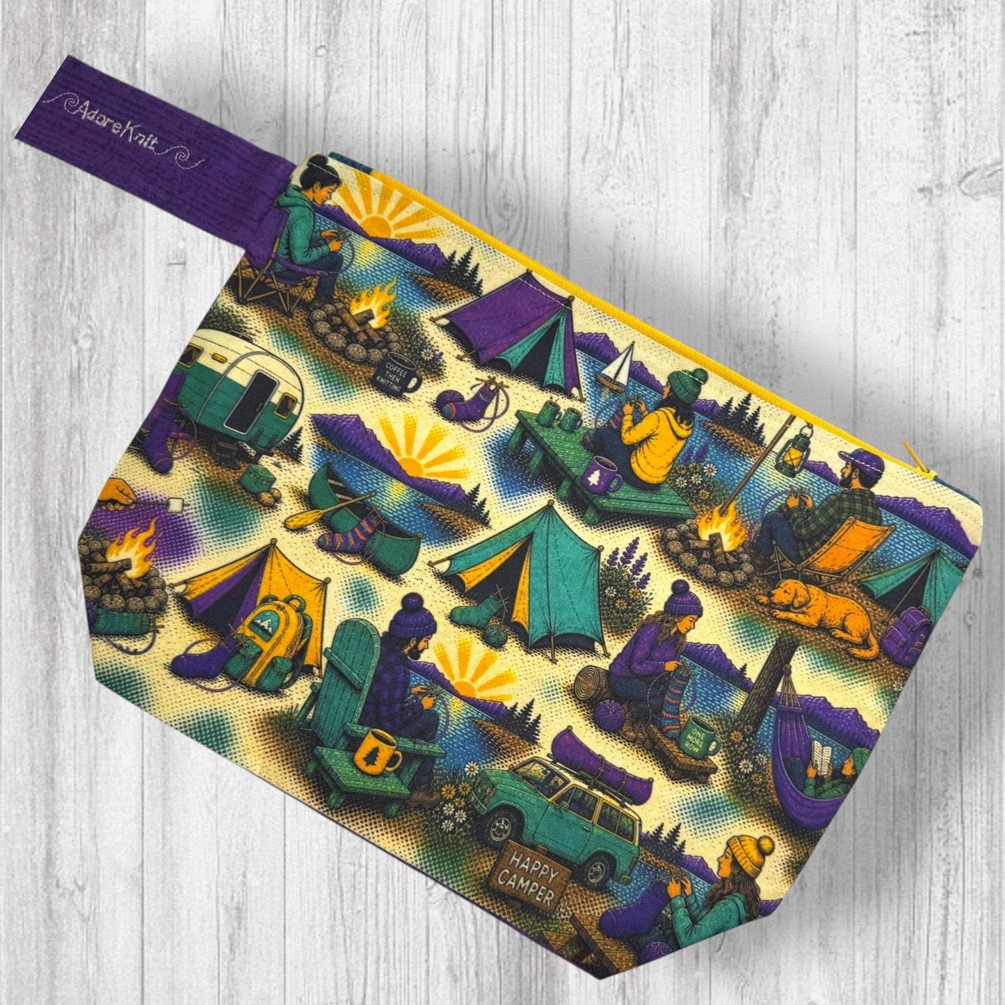 Camp Side Stitches Project Bag