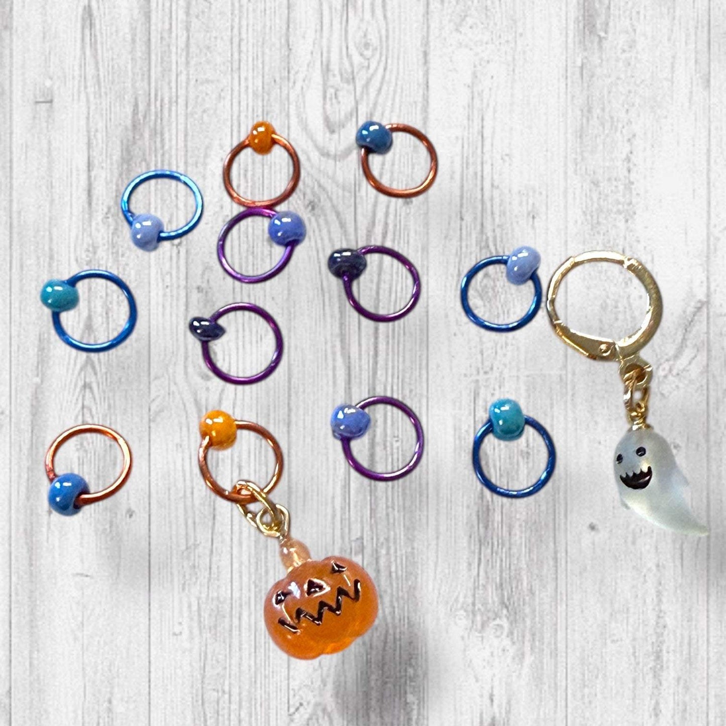 'Tis the Season to be Spooky Progress and Stitch Markers