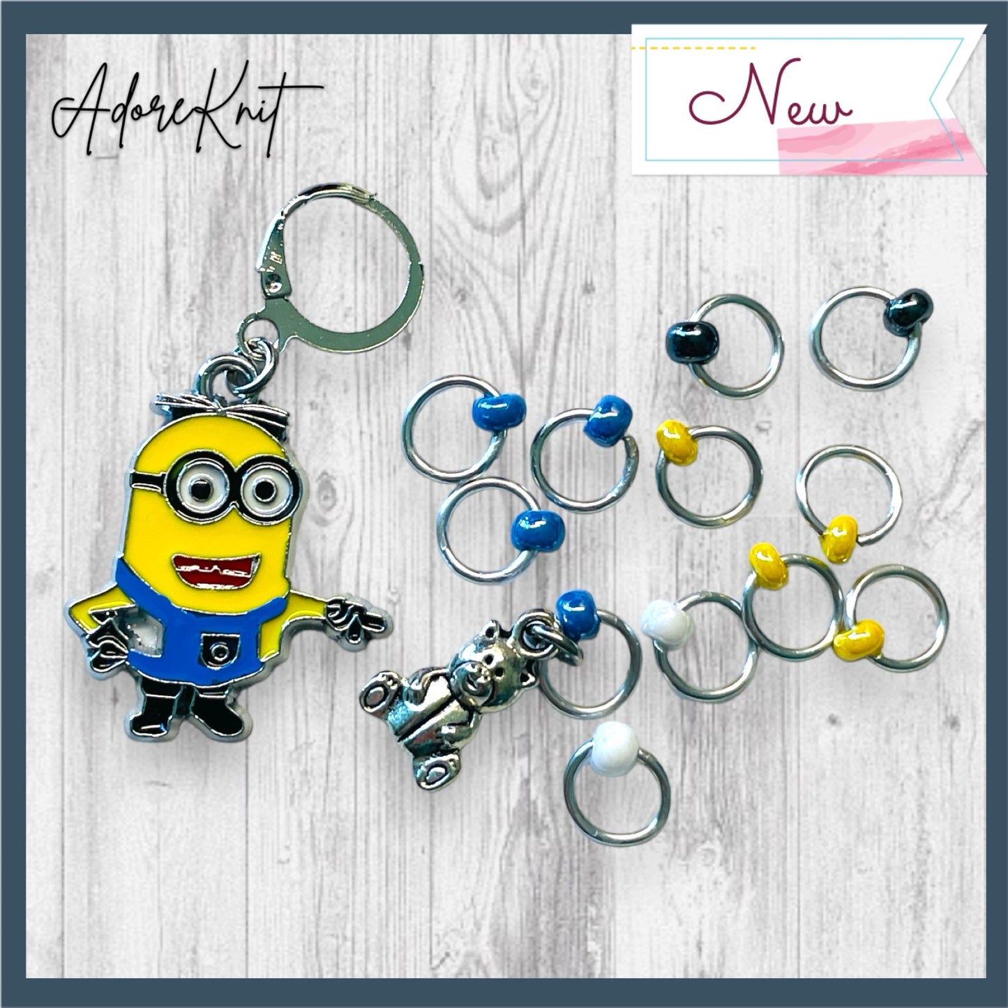 Teddy Bear Minion Progress and Stitch Markers