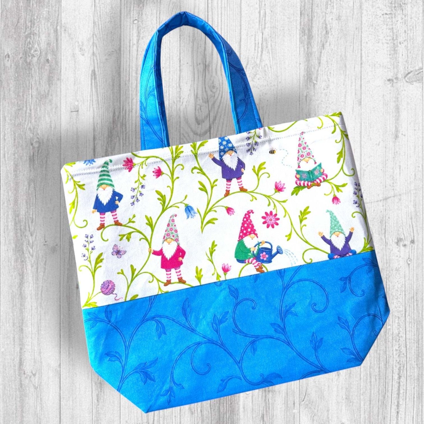 Pages, Petals & Purls Gnomes Project Bag