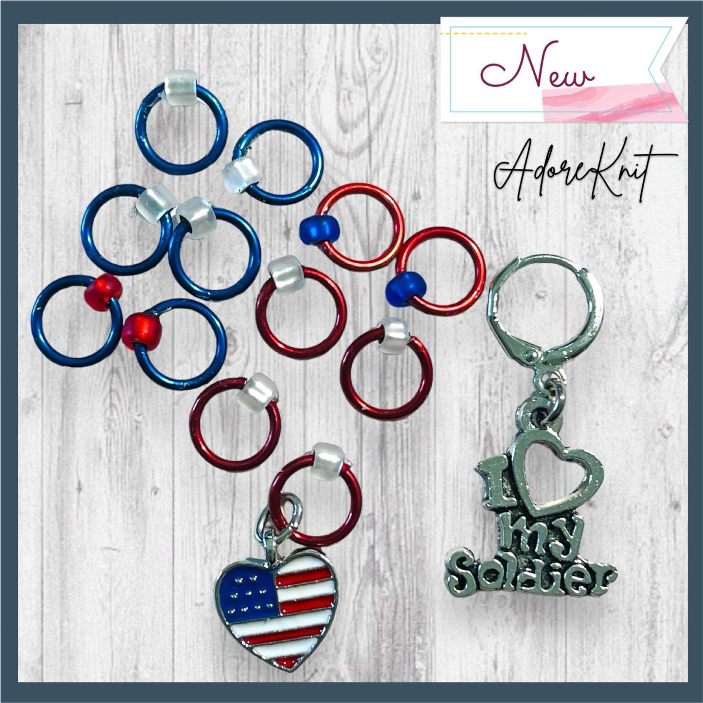 American Pride Progress and Stitch Markers - AdoreKnit