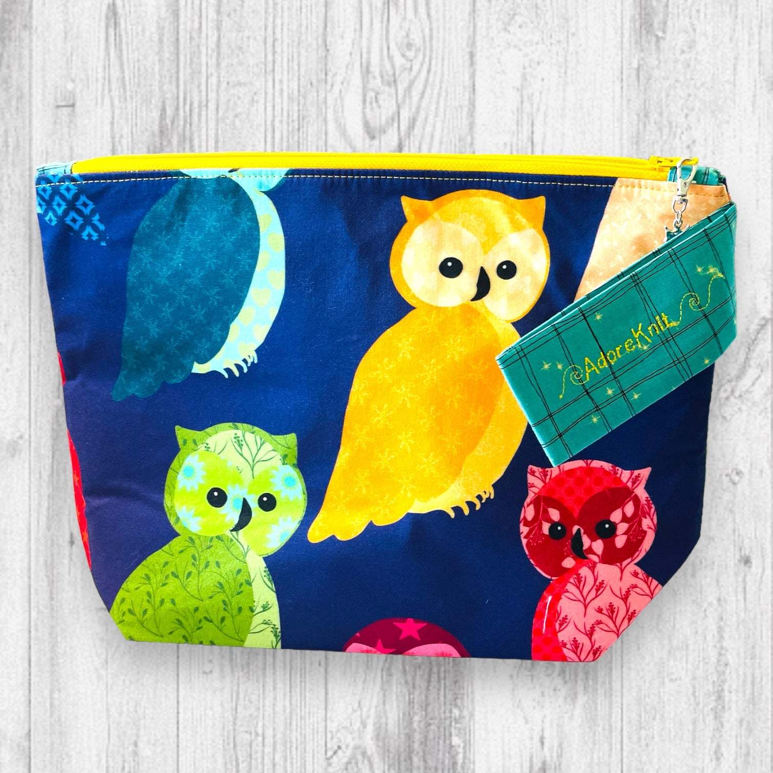 Hootiful Owl Project Bag -One of a Kind- - AdoreKnit