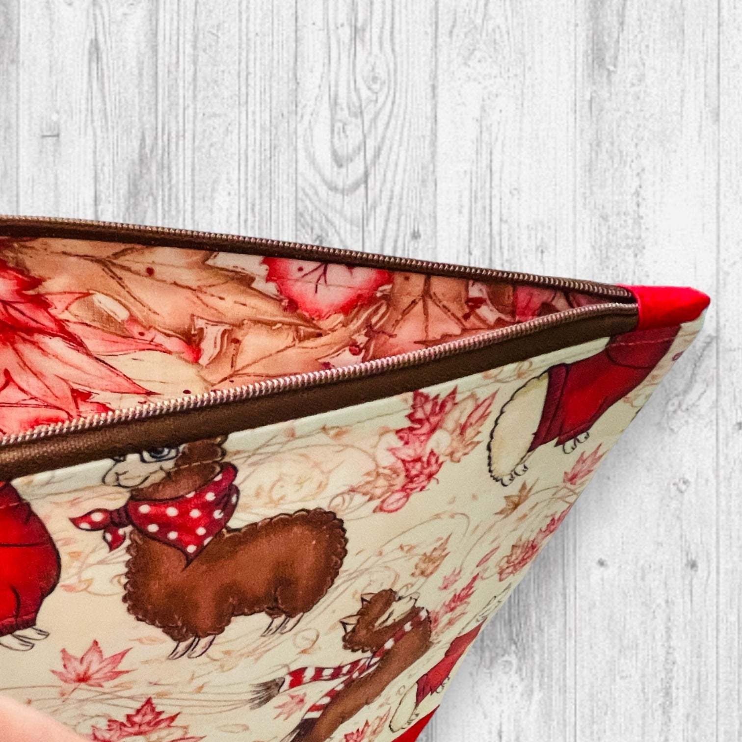 Alpacas in Scarves Project Bag - AdoreKnit