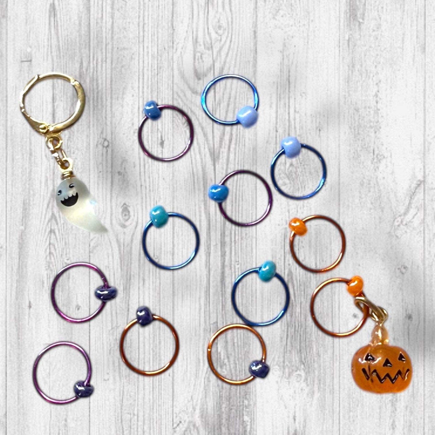 'Tis the Season to be Spooky Progress and Stitch Markers