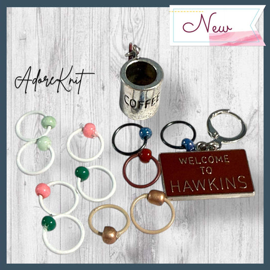 Coffee and Contemplation Progress and Stitch Markers