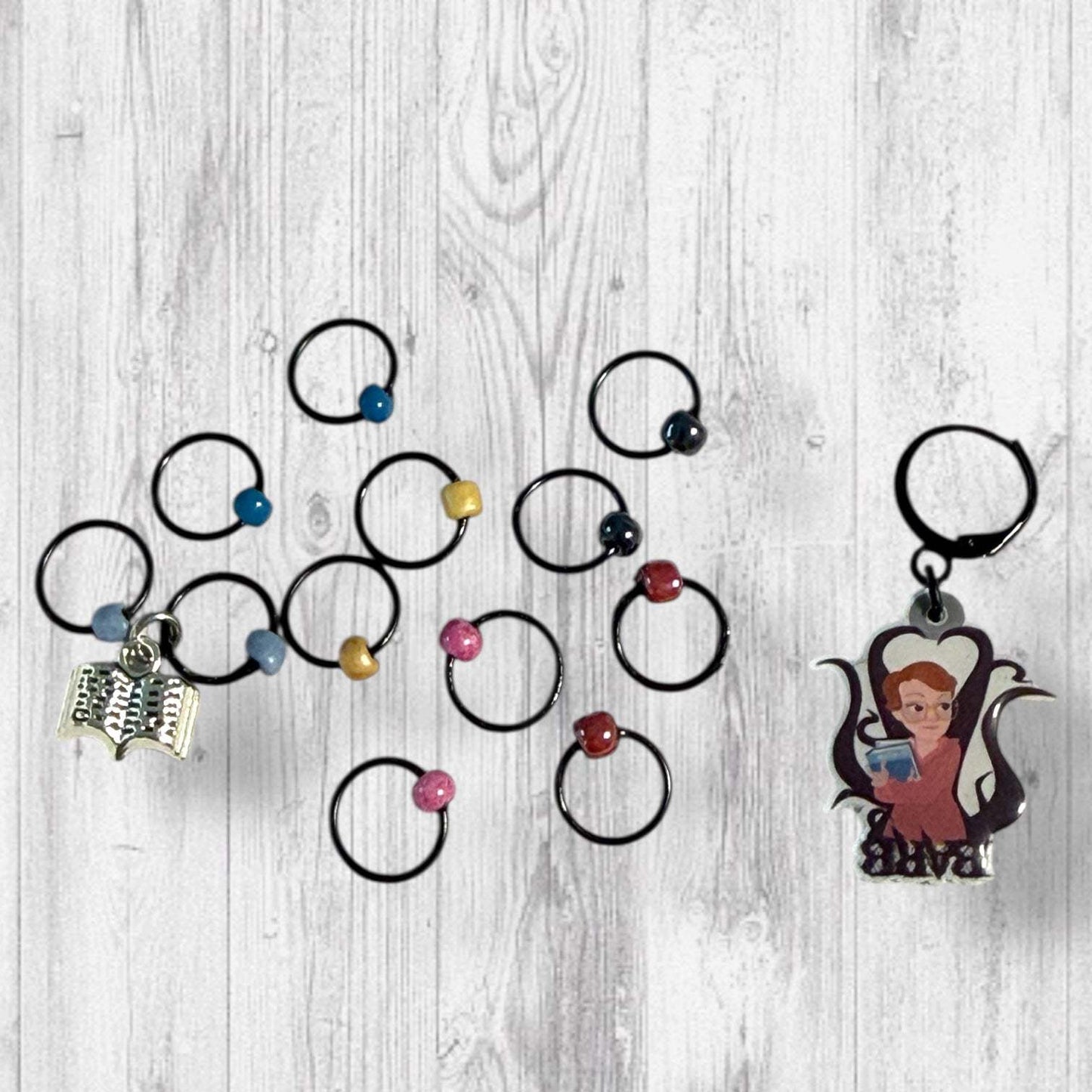 Brave Bookish Bestie Progress and Stitch Markers