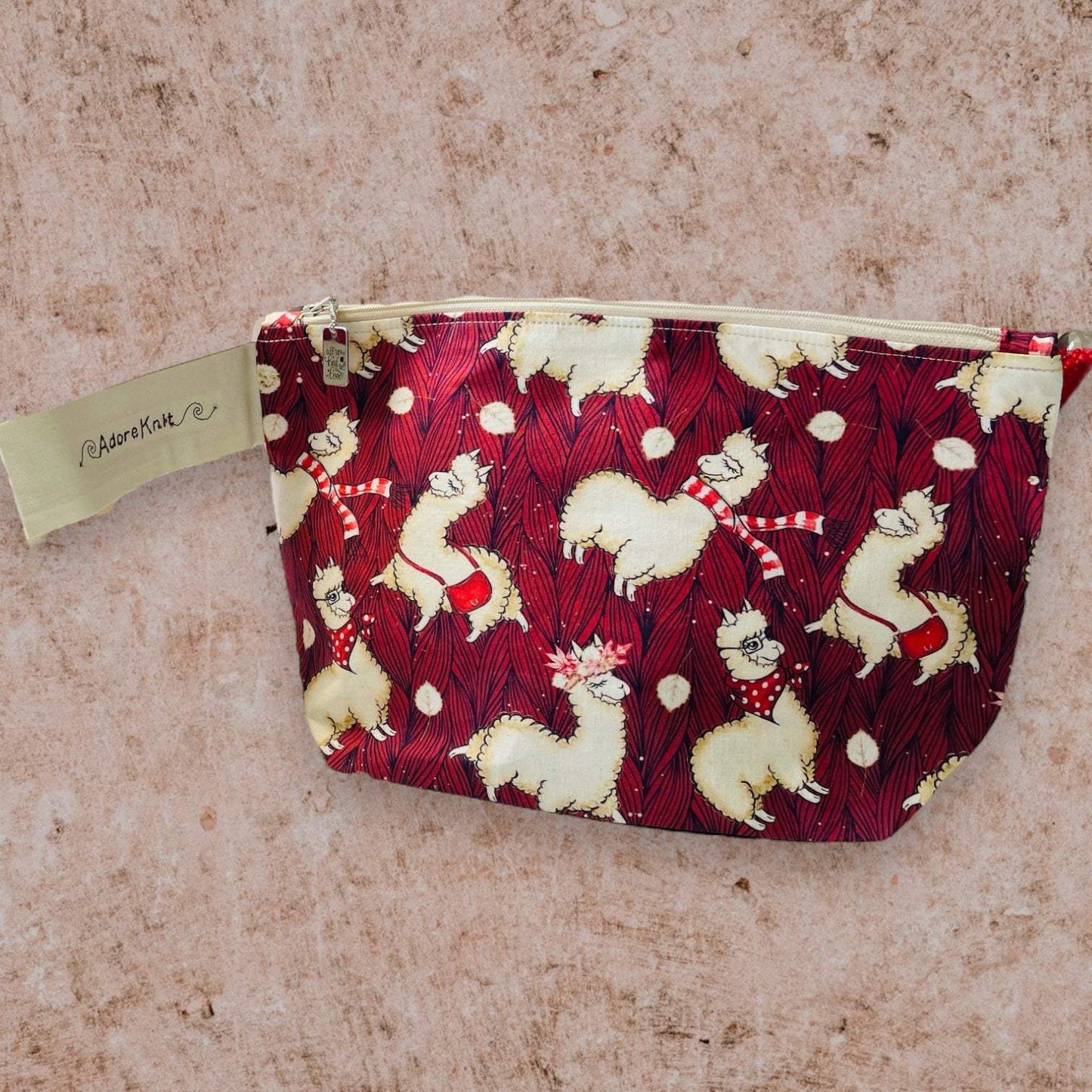 Alpacas with Handbags Project Bag - AdoreKnit