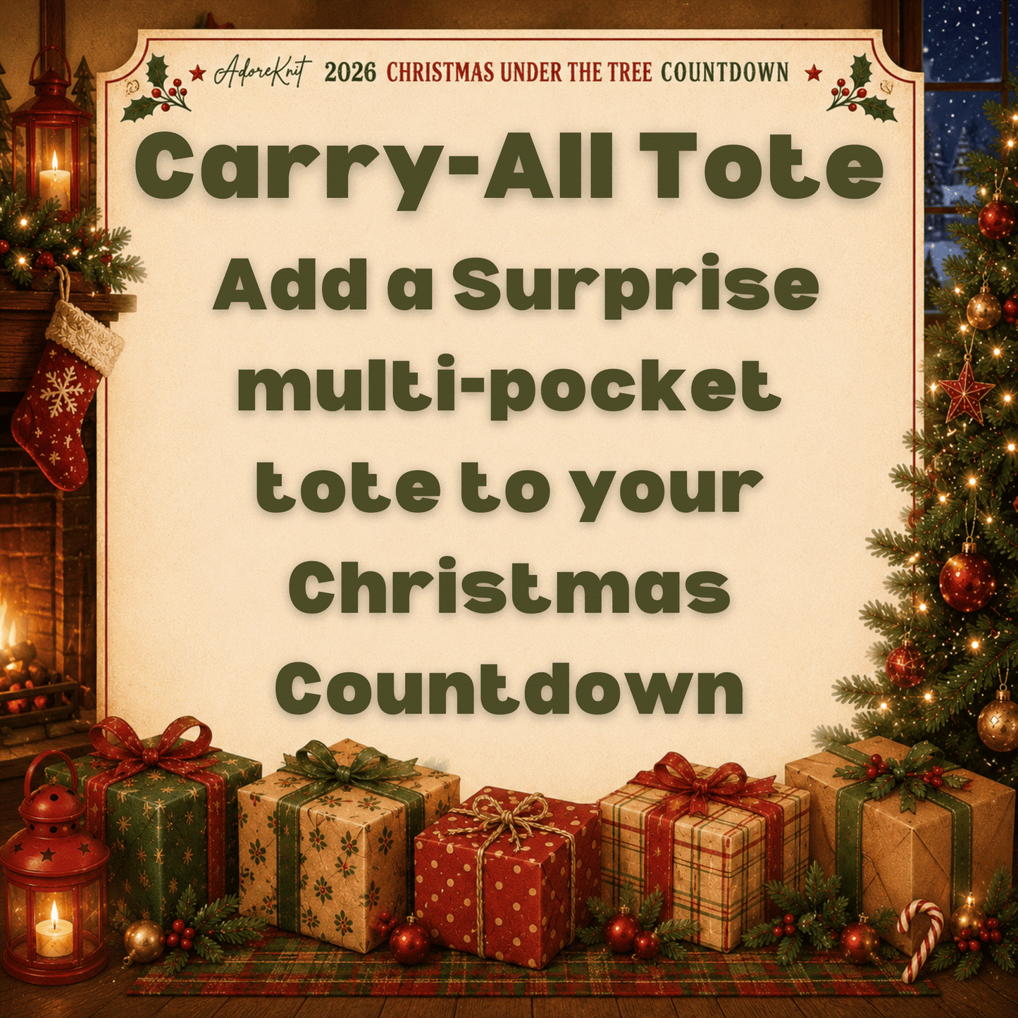 2026 Christmas Under the Tree Countdown | Christmas Stitch Marker Advent | AdoreKnit