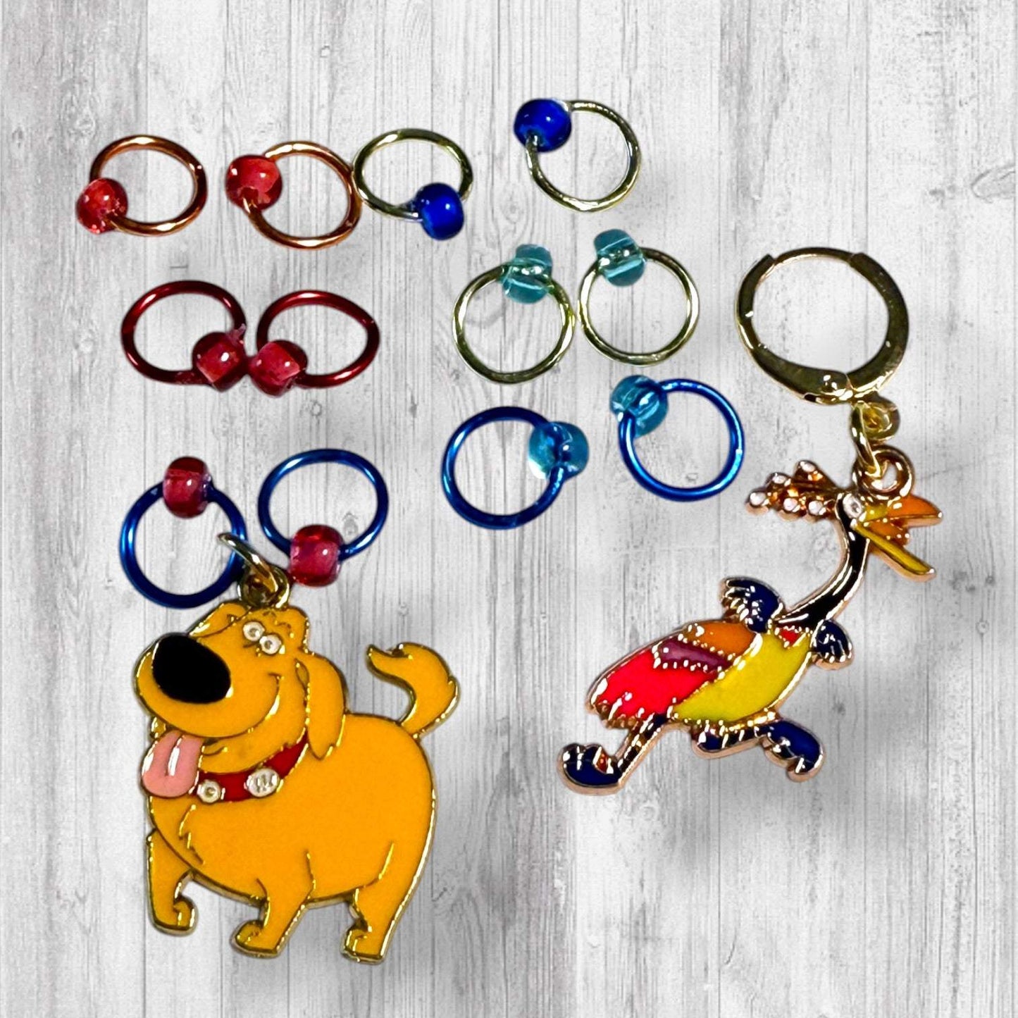 Ridiculous Bird & Distractible Dog Stitch Marker Set