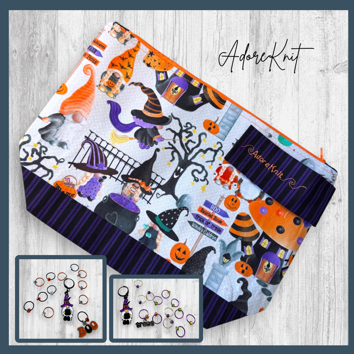 Gnome Trick or Treat Village Project Bag