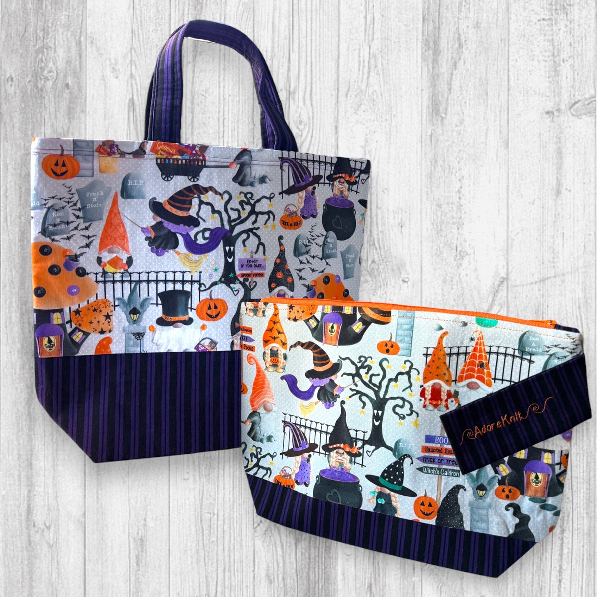 Gnome Trick or Treat Village Project Bag