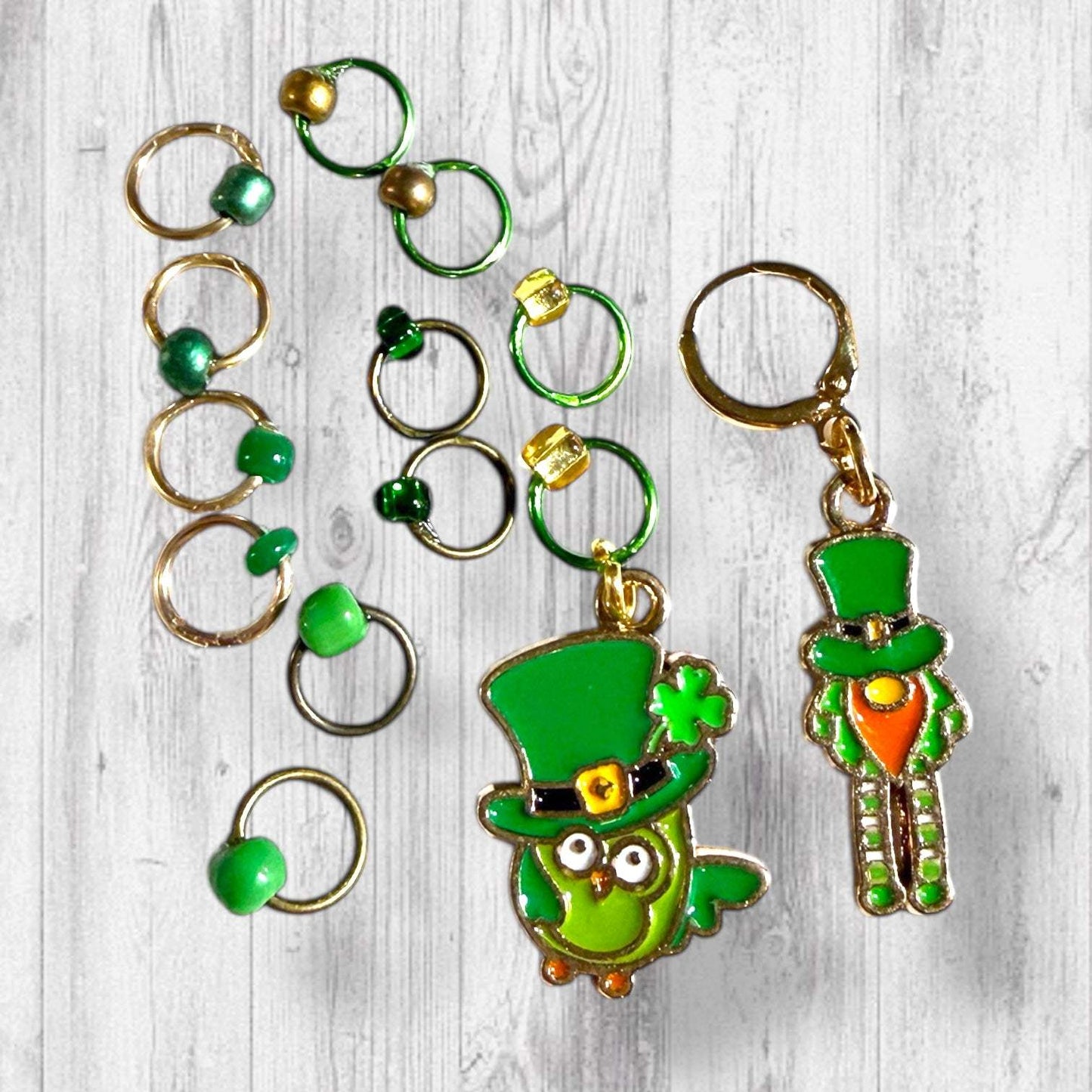 High Hats & Lucky Hoots Progress & Stitch Marker Set