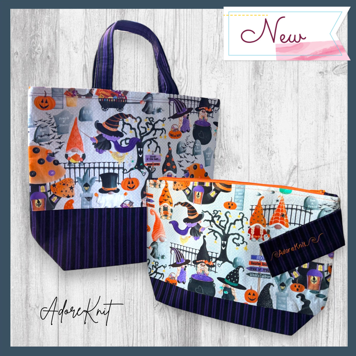 Gnome Trick or Treat Village Project Bag