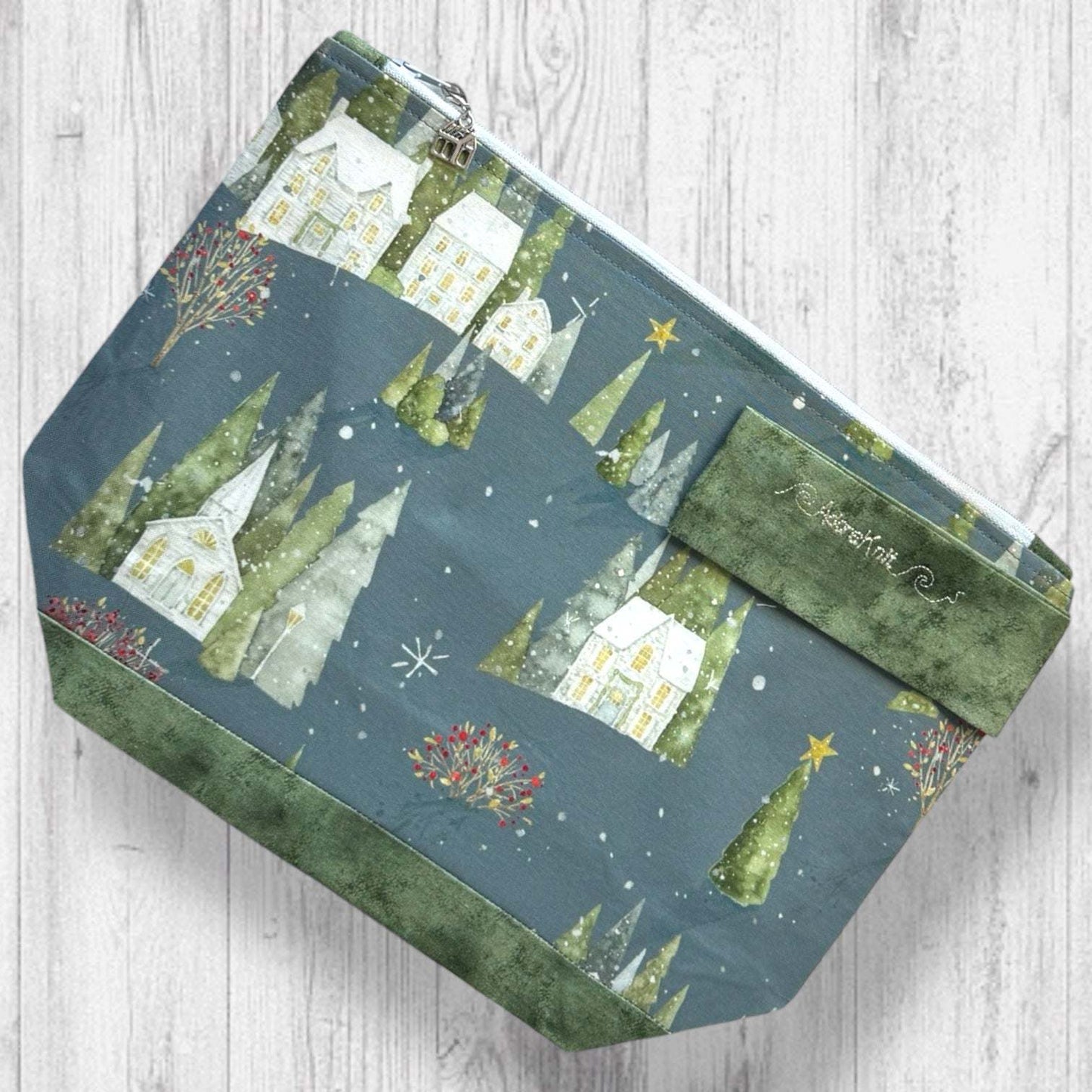 Moonlit Winter Village Project Bag
