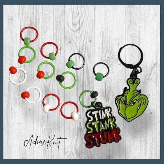 Stink Stank Stunk Progress and Stitch Markers