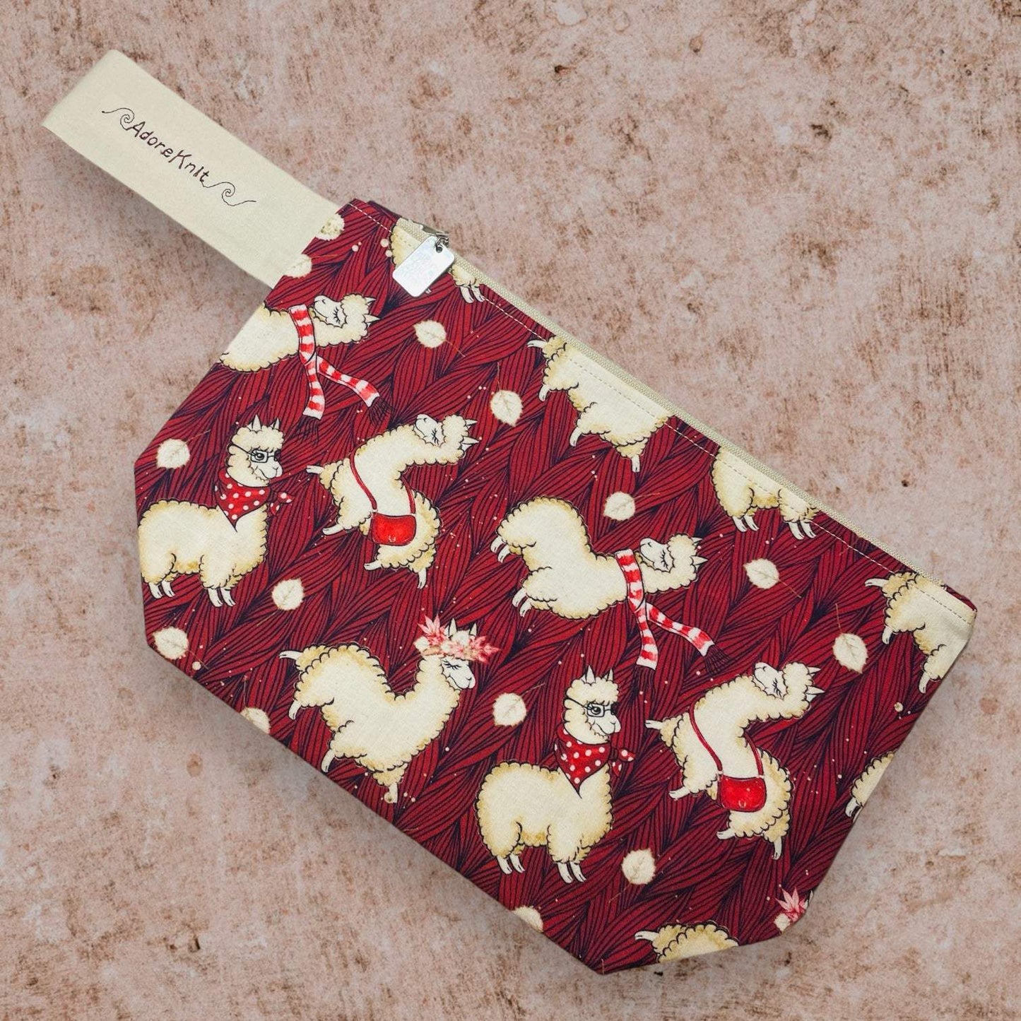Alpacas with Handbags Project Bag - AdoreKnit