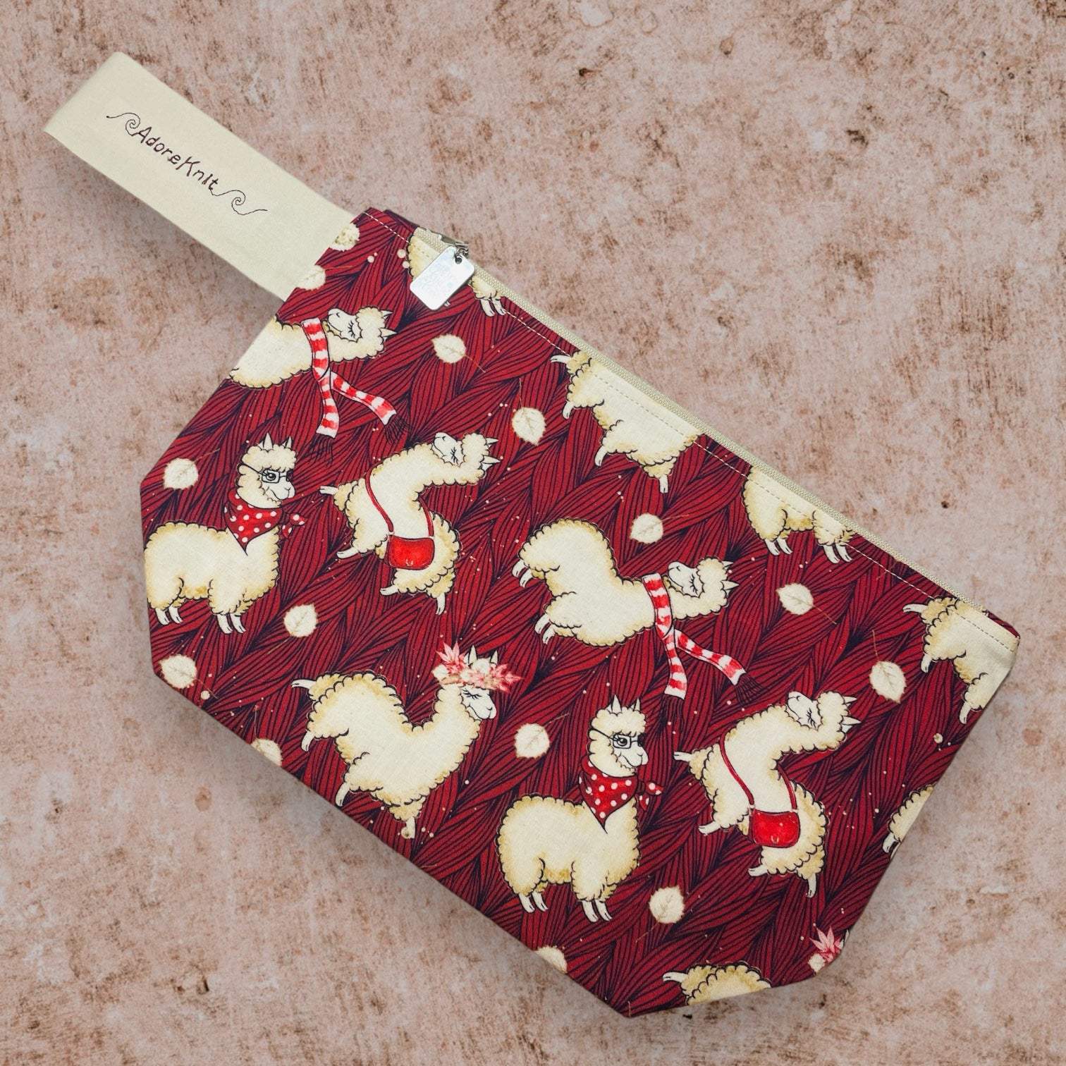 Alpacas with Handbags Project Bag - AdoreKnit