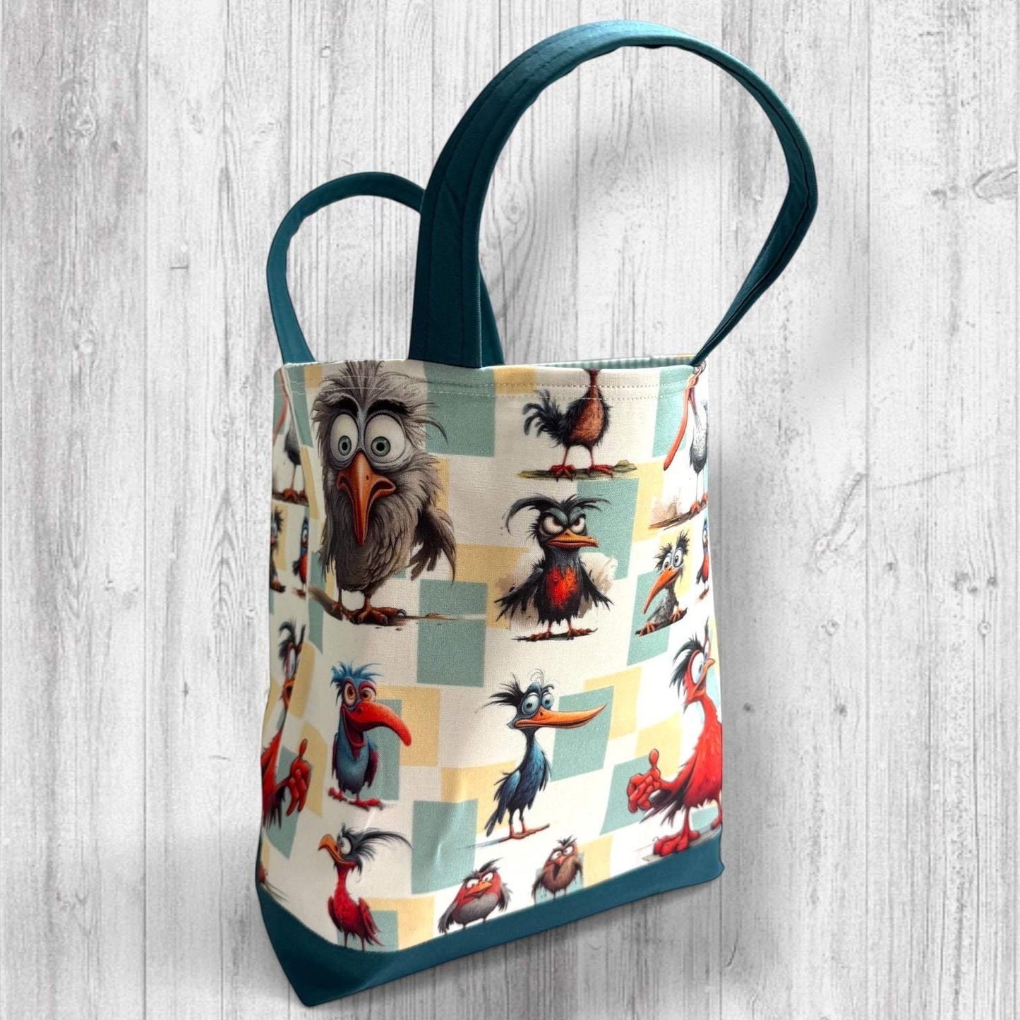 Feathered Fury Knitting Project Bag | Funny Bird Yarn Bag