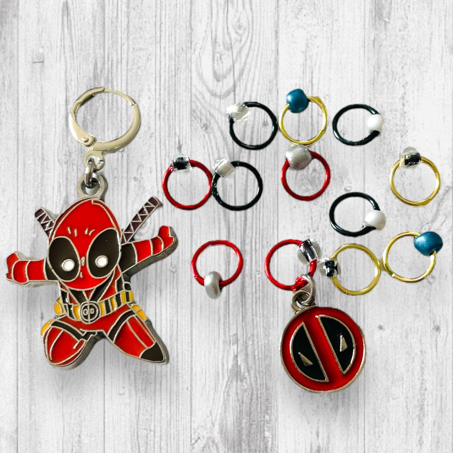 You're Always the Wrong Guy Superhero Progress and Stitch Markers