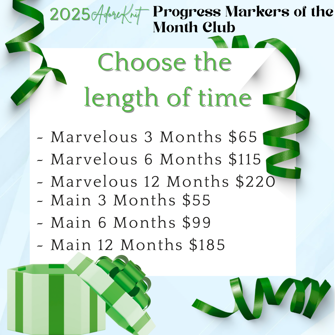 2025 Progress Markers of the Month Club, a monthly surprise set of five progress markers