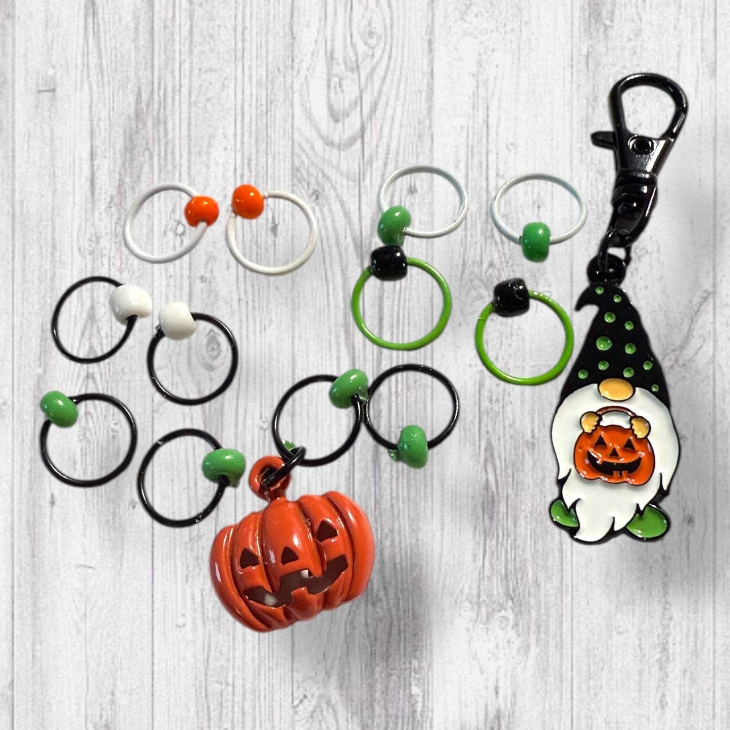 Trick or Treat Gnome Progress and Stitch Markers