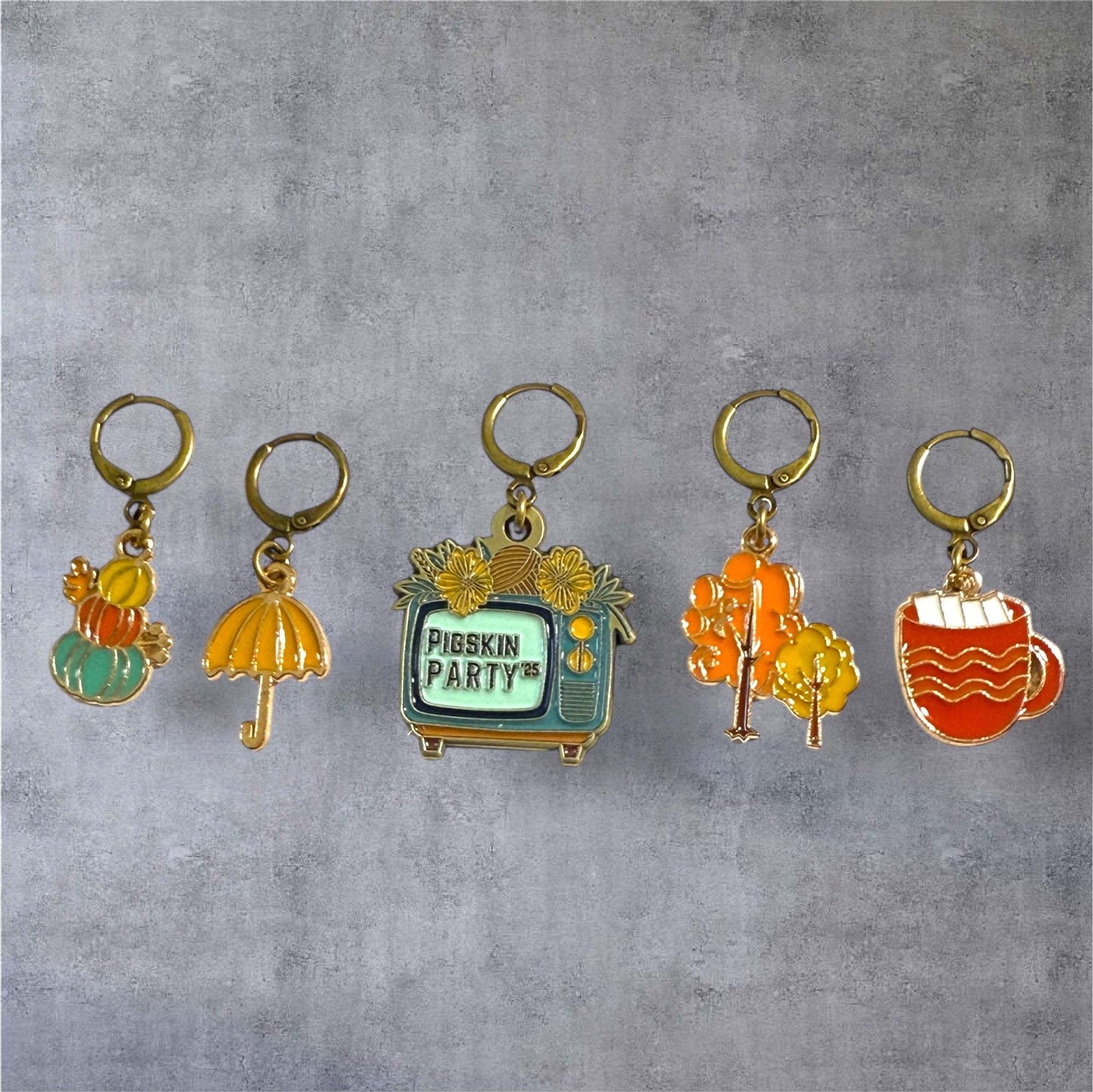 AdoreKnit 2025 Exclusive Pigskin Party Progress & Stitch Marker Set