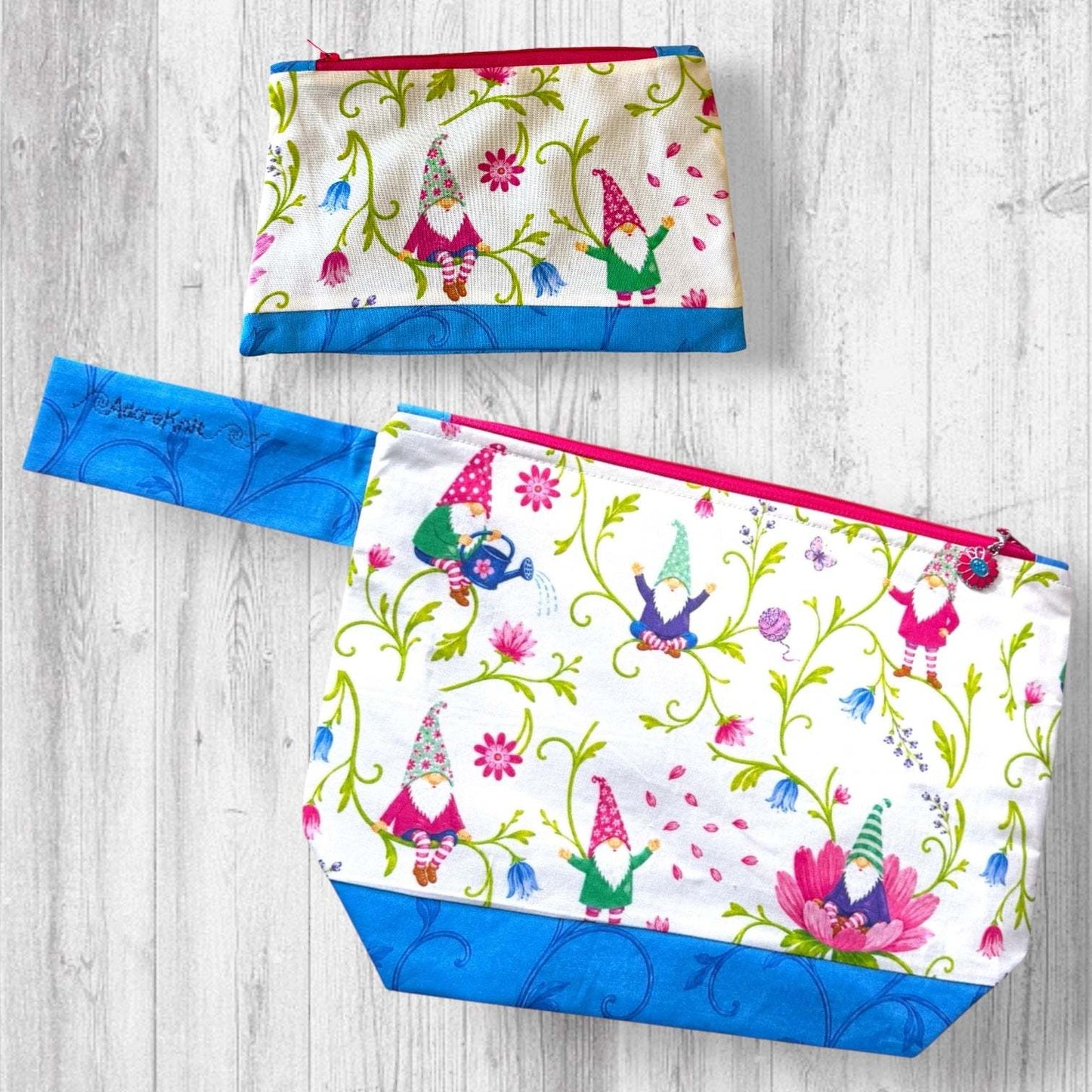 Pages, Petals & Purls Gnomes Project Bag
