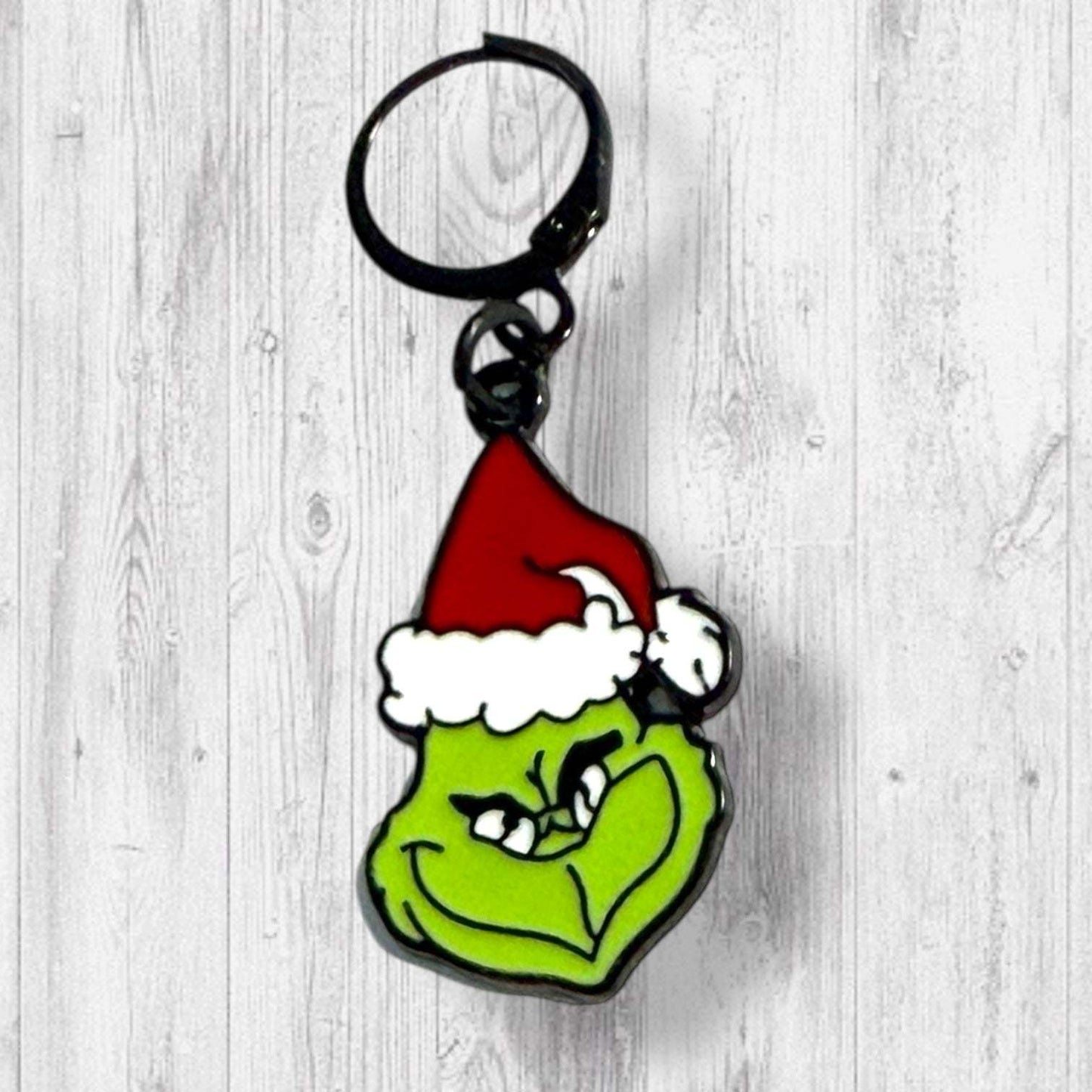 The Grouch and his Ride or Die Reindog Progress and Stitch Markers