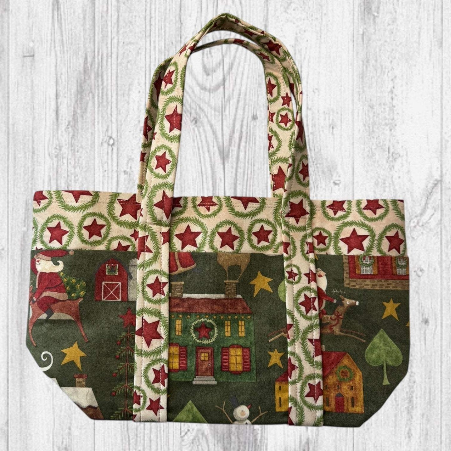 Cozy Pine Village Project Bag