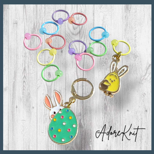 Chick in Charge Progress and Stitch Markers