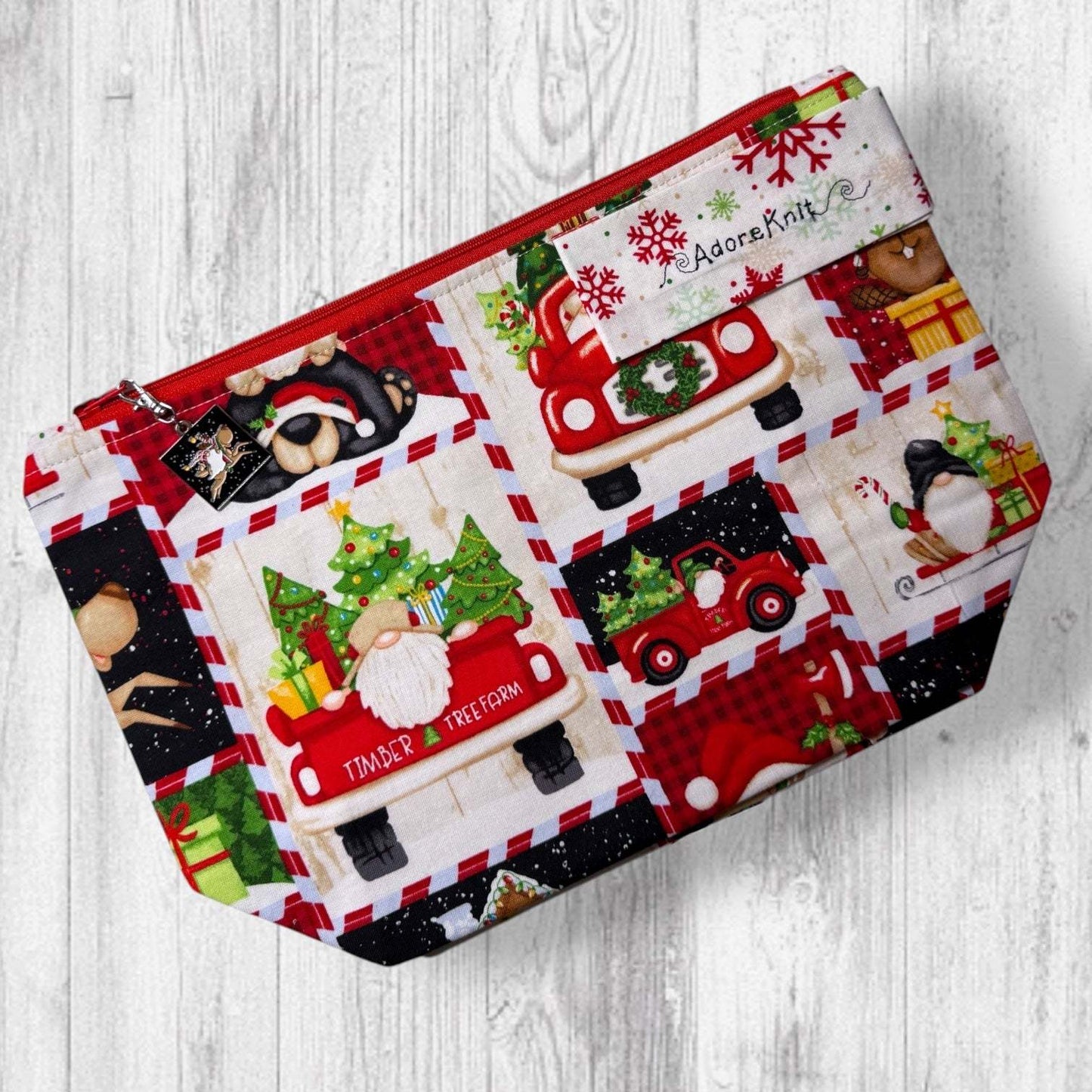 Gnome Delivery Service Project Bag and Matching Yarn