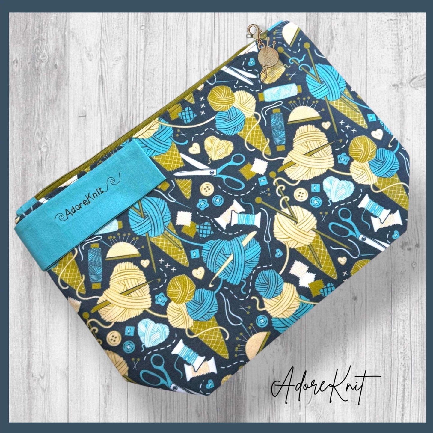Knit Between Scoops Project Bag | Summer Stitch Knitting Yarn Bag