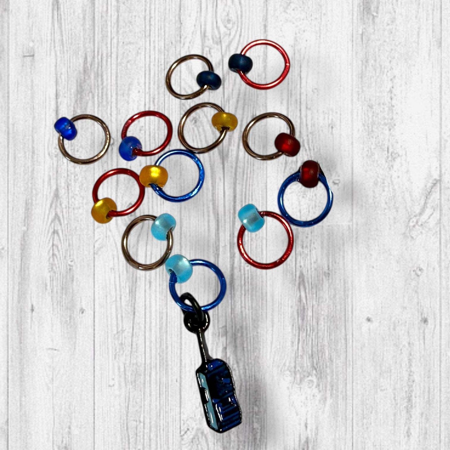 Call for Backup Stitch Markers Progress and Stitch Markers