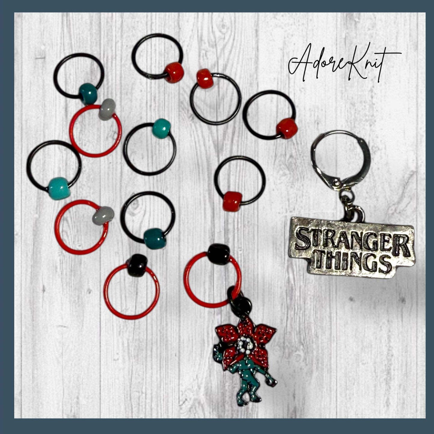 Dungeon Dice & Bike Rides Progress and Stitch Markers