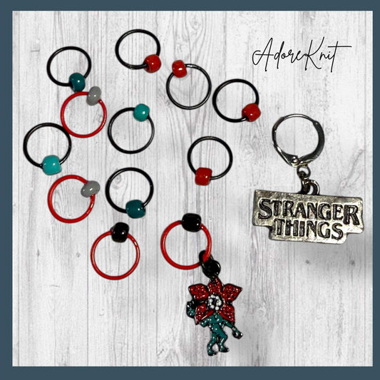 Dungeon Dice & Bike Rides Progress and Stitch Markers