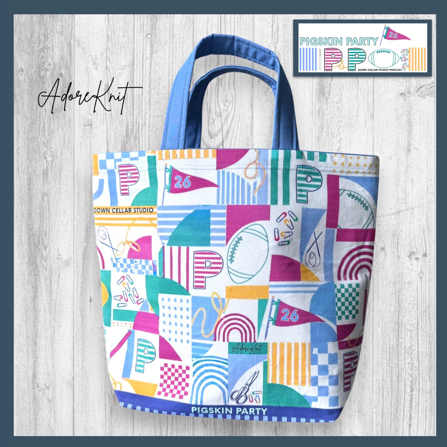 AdoreKnit 2026 Exclusive Pigskin Party Tote Bags