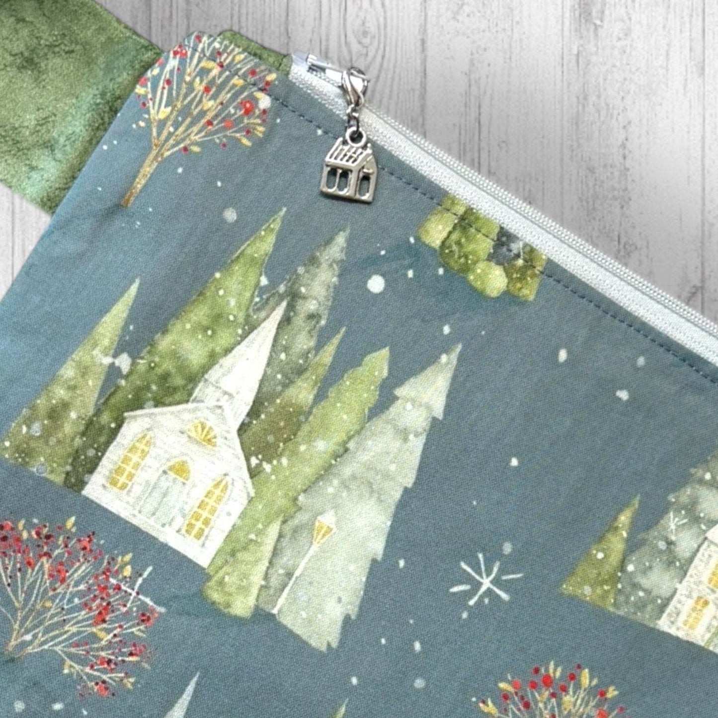 Moonlit Winter Village Project Bag