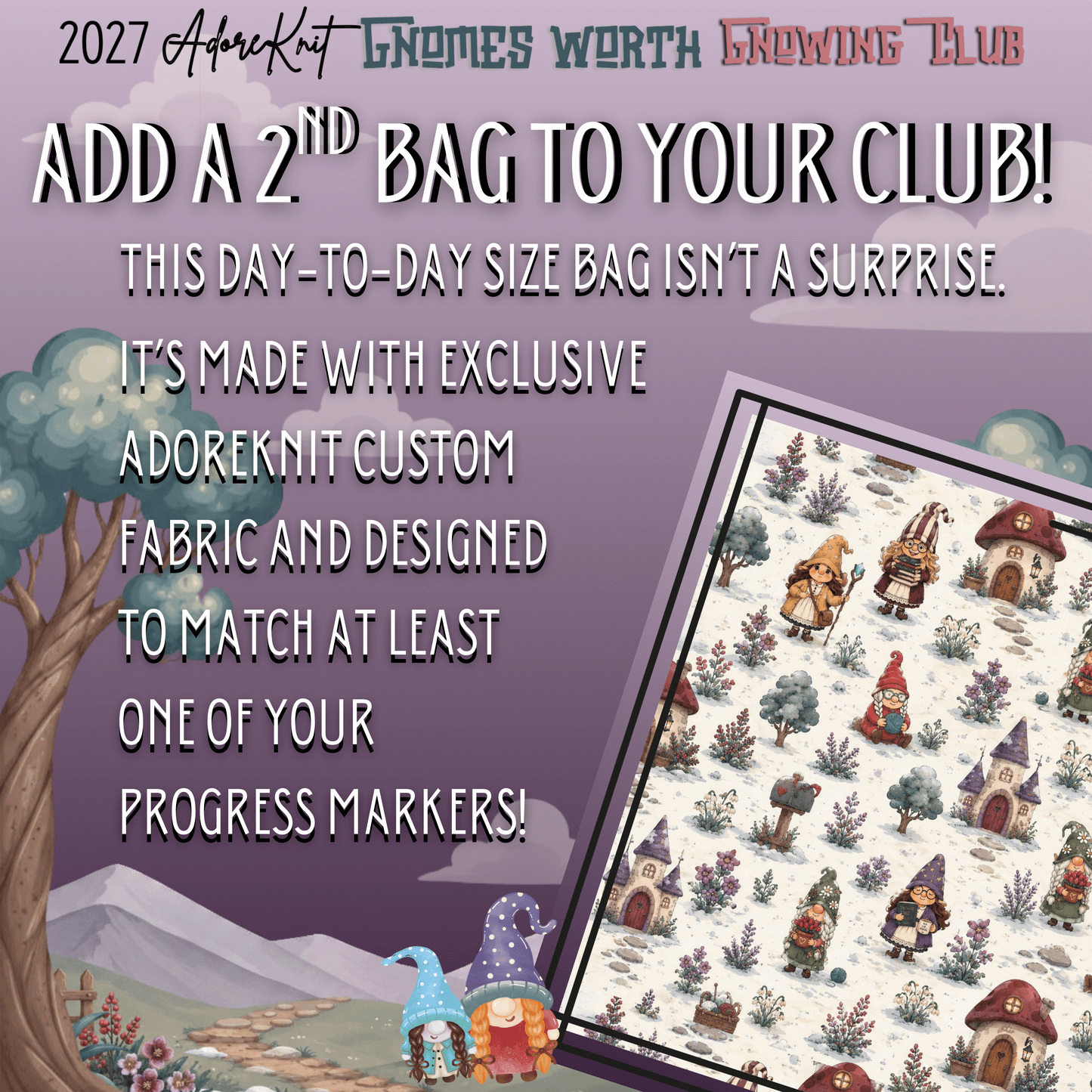 2027 Gnomes Worth Gnowing Knitting Countdown Club | AdoreKnit
