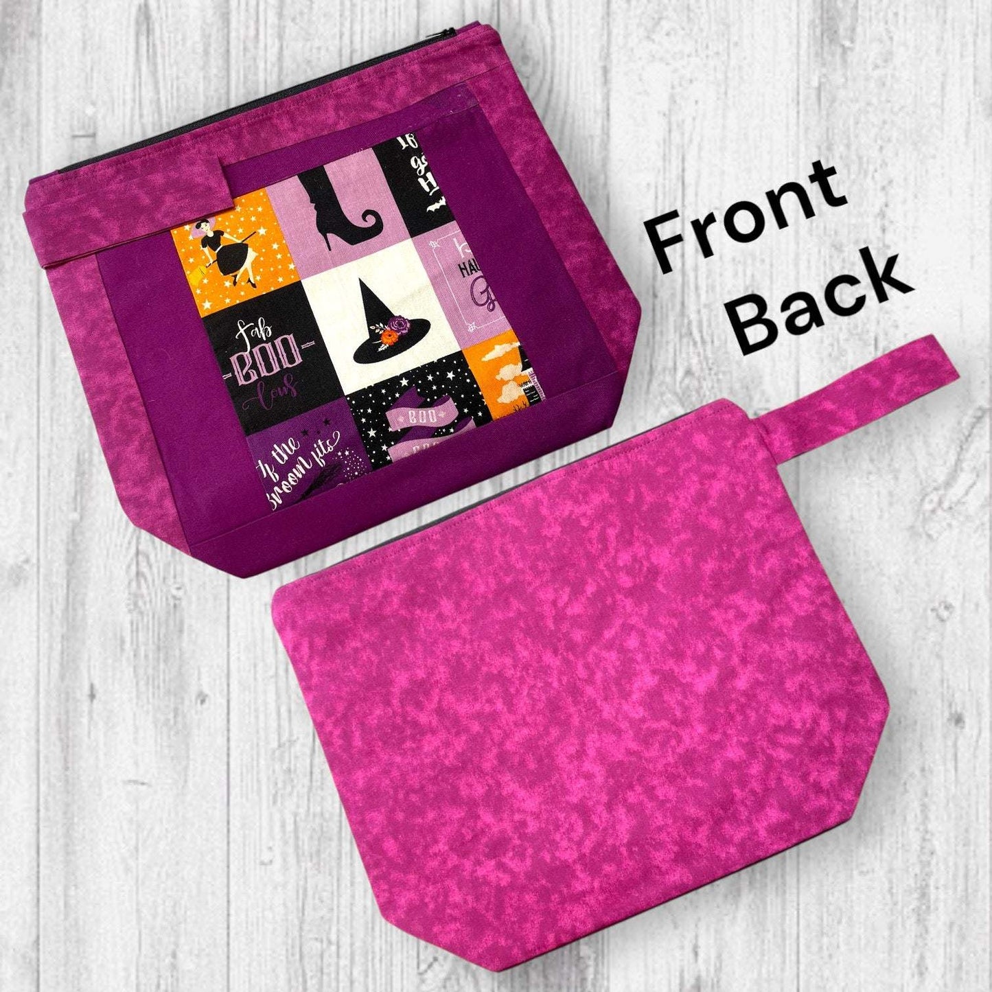 "OOPS" Fab-BOO-Lous Happy Halloween Purple Project Bag