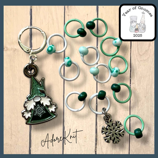 2025 Gnomeleaf Gathering Girls Progress & Stitch Marker Sets for Imagined Landscapes