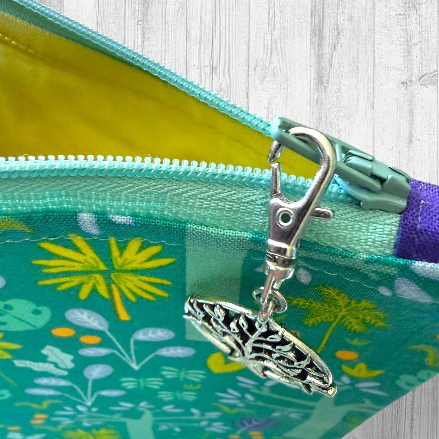 Nothing Suspicious in These Woods Project Bag | Butterfly and Forest Knitting Bag