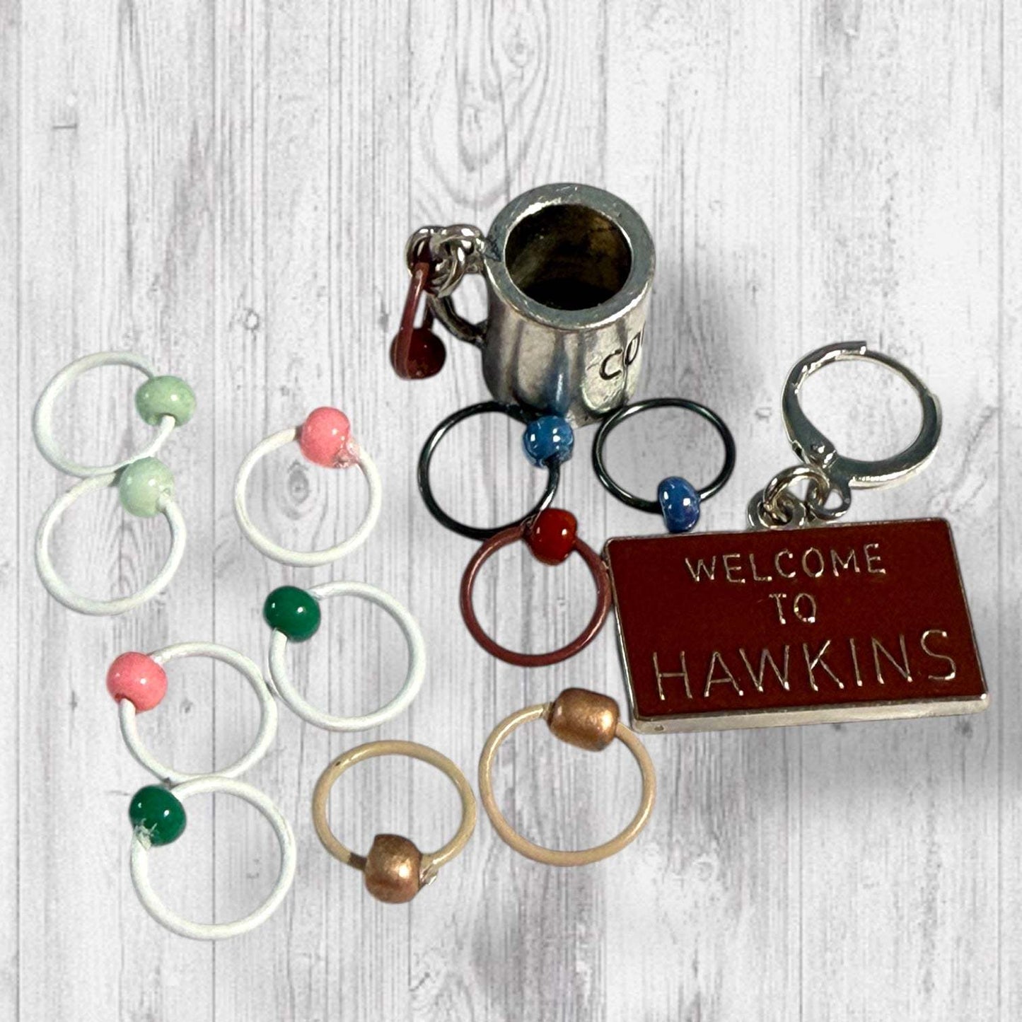 Coffee and Contemplation Progress and Stitch Markers