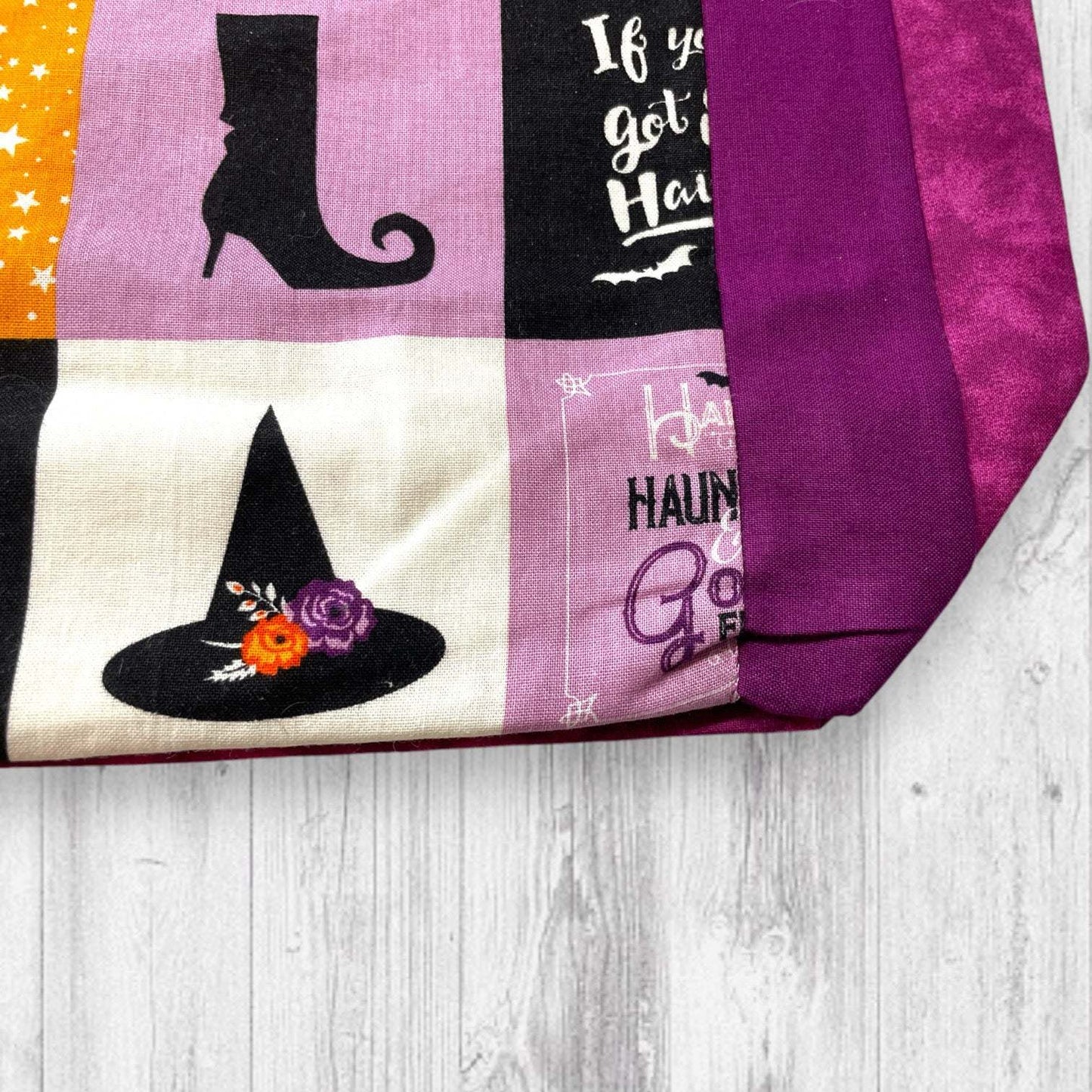 OOPS Fab-BOO-Lous Happy Halloween Purple Project Bag