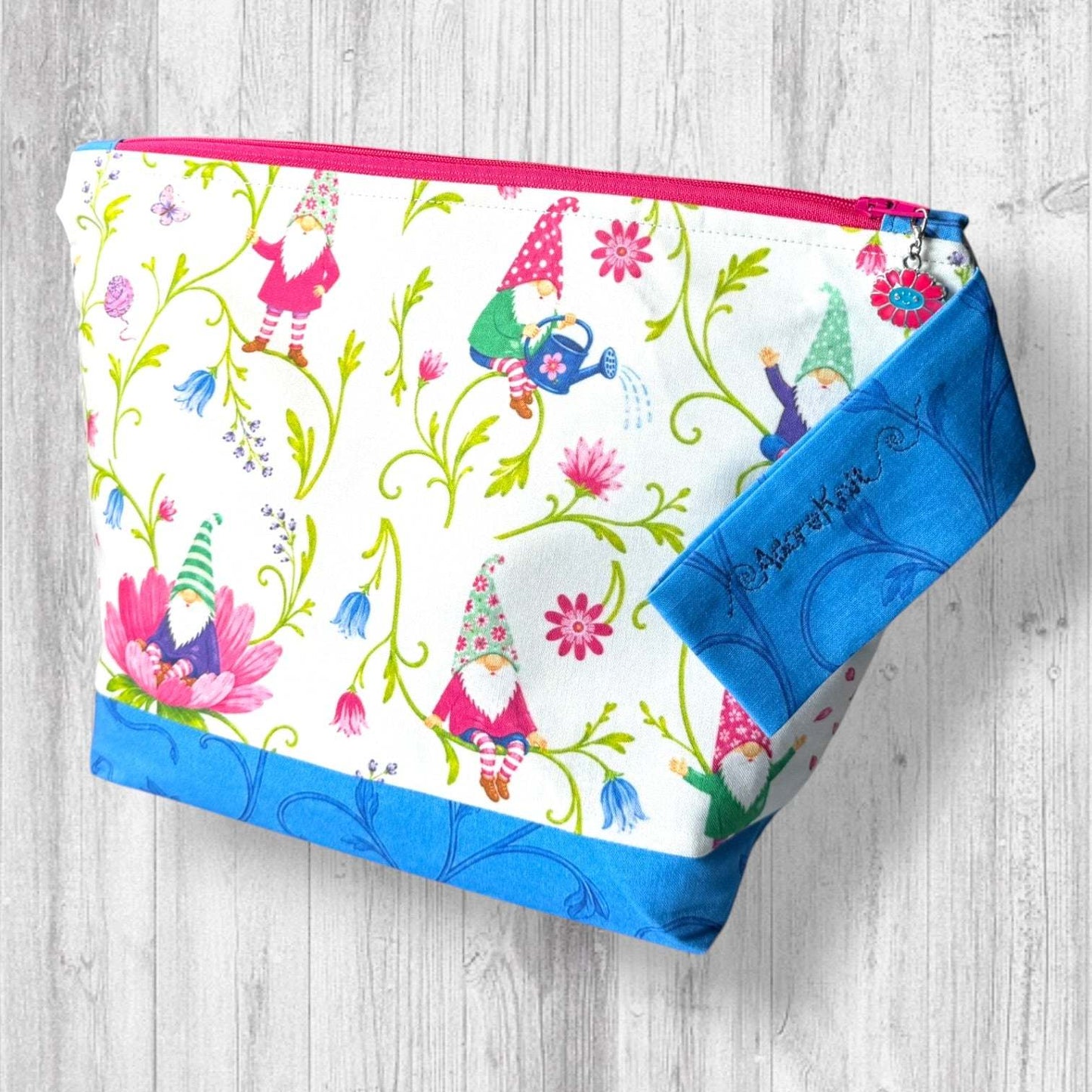 Pages, Petals & Purls Gnomes Project Bag